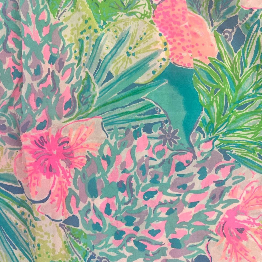 Lilly Pulitzer 100% Silk Blouse Size XXS - Picture 5 of 6